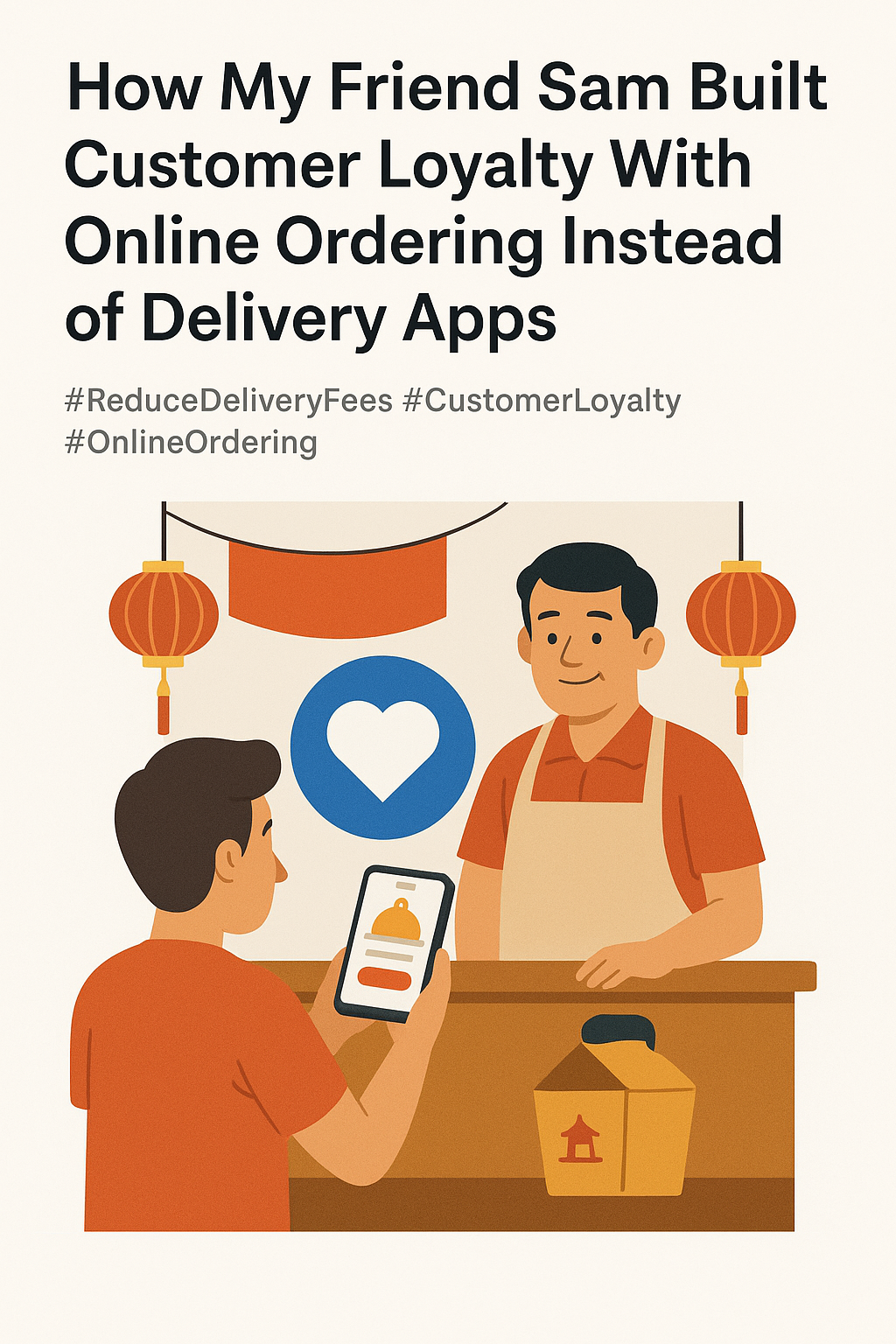 Chinese restaurant owner learning how to reduce delivery app fees